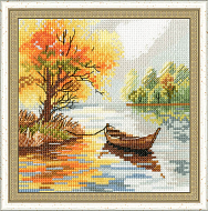 Вышивка М-024 Озеро в лесу