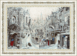 ГМ-1054 Снежный городок (вышитая картина)